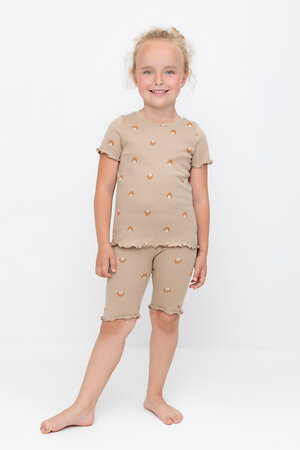 CROCKID Пижама 564973 К 1632 темно-бежевый, медвежонок