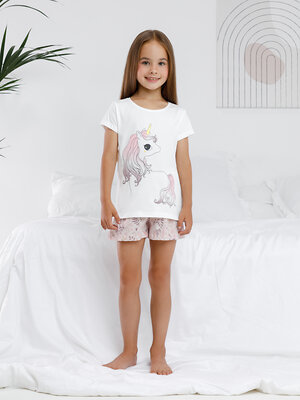 CROCKID Пижама 564978 К 1648 сахар, розовый, лесная тайна