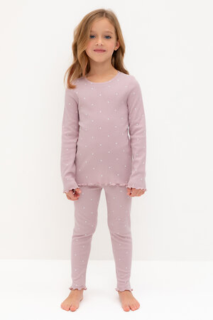 CROCKID Пижама 565005 К 1618 розовый лед, мини сердечки