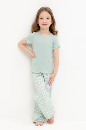 CROCKID Пижама 565008 К 1636 голубая дымка, морская клетка