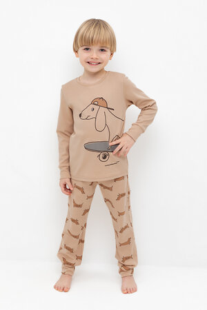 CROCKID Пижама 565021 К 1541 нежный бежевый, таксы