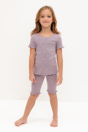 CROCKID Пижама 565025 К 1632 морской туман, мини сердечки