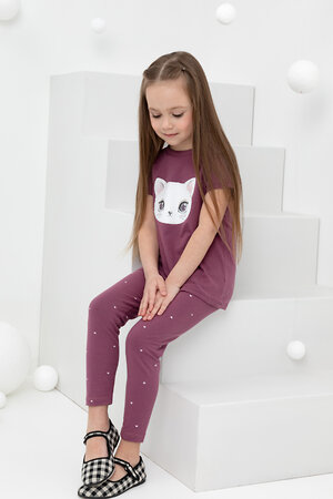 CROCKID Бриджи 565075 КР 4074 амарант, сердечки
