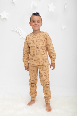 CROCKID Пижама 565344 К 1587/24 коричневый