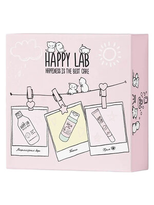 Happy Lab Набор средств для ухода за кожей лица Face Care: Мицеллярная вода, тоник, крем для век, 300 мл, 150 мл, 20 мл 566112 28083 