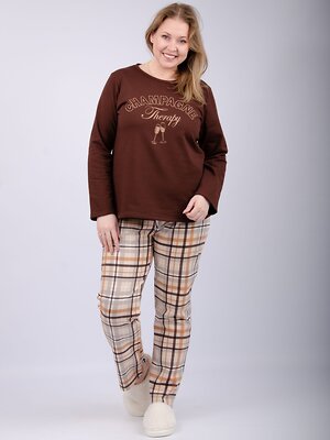 Malina Пижама 566227 3178 шоколадный/бежевый