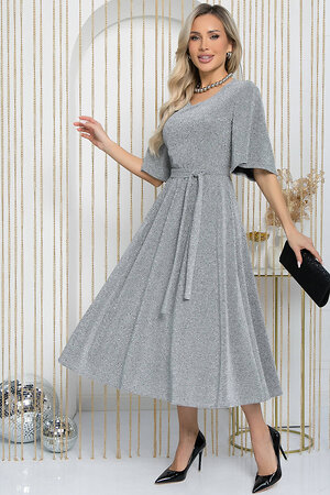 LT Collection Платье 566753 П14704-9М серебро