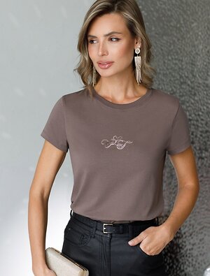 VILATTE Футболка 567115 D49.123 кофе_vilatte