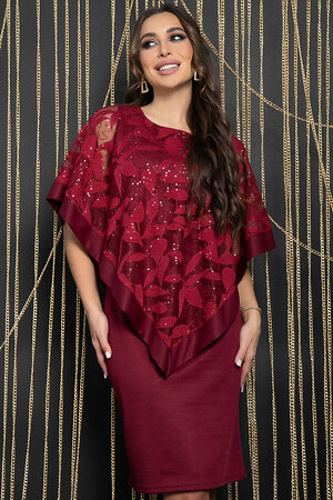 LT Collection Платье 567136 П14586-7М бордовый