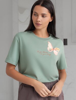 VILATTE Футболка 567427 D49.136 св.оливковый_wings