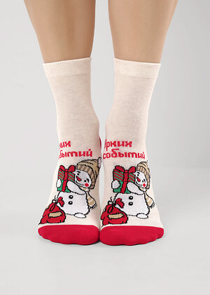 CLEVER Носки 567561 Д2565 меланж бежевый