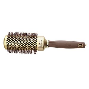Olivia Garden Термобрашинг для укладки волос / Expert Blowout Shine Wavy Bristles Gold & Brown, 45 мм, коричневый 567926 24349