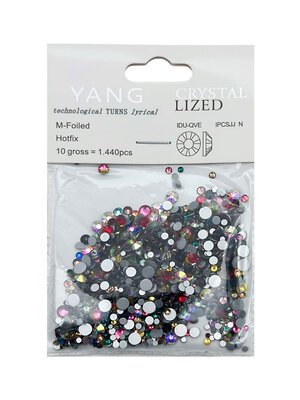 Nail Art Стразы для декора ногтей, микс (6#,8#,10#,12#,16#,20#), разноцветный, 1440 шт./уп. 567931 10056