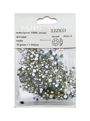 Nail Art Стразы для декора ногтей, микс (6#,8#,10#,12#,16#,20#), перламутр, 1440 шт./уп. 567938 10053
