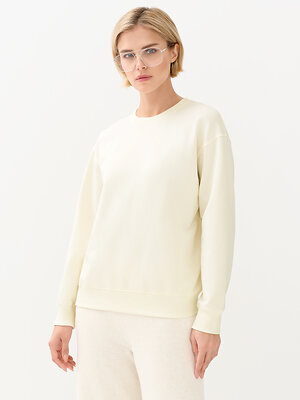 Omsa Свитшот 568028 OmD 1912С Свитшот жен. свобод/кроя, CO+EL Avorio (Молочный)