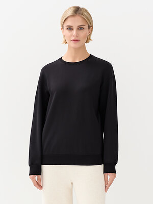 Omsa Свитшот 568040 OmD 1912С Свитшот жен. свобод/кроя, CO+EL Nero (Черный)