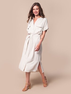 VILATTE Платье 568068 D22.432 светло-бежевый