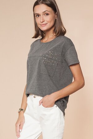 VILATTE Футболка 568154 D49.644 темно-серый меланж