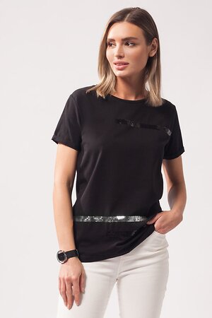 VILATTE Футболка 568167 D49.715 черный_stripes