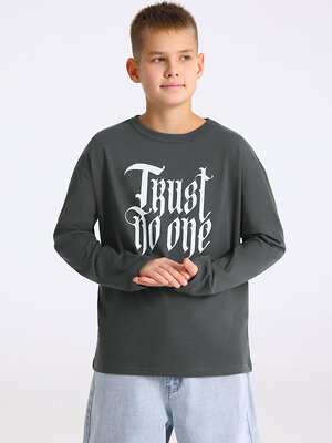 Апрель Лонгслив 568176 1ПДЛД4336001 темно-серый