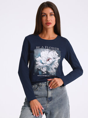 Апрель Лонгслив 568182 1ЖДЛД3870001 темно-синий