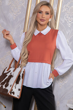LT Collection Блуза 568811 Б14738-3М терракотовый