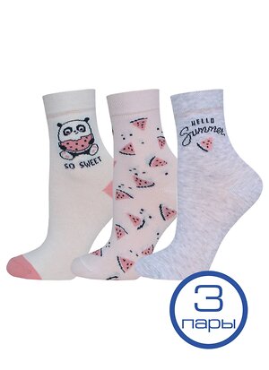 БРЕСТСКИЕ Носки 568945 3081/3 св.серый-св.розовый