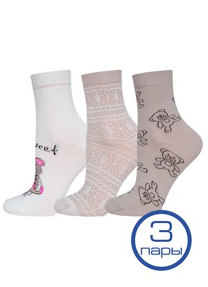 БРЕСТСКИЕ Носки 568946 3081/3 молочный-капучино