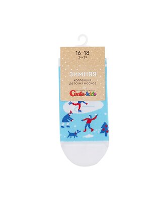 CONTE-KIDS Носки 568955 NEW YEAR 21С-67СП бирюза