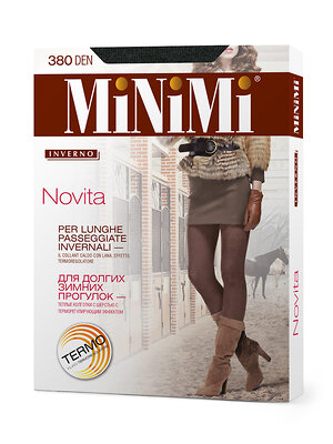 Minimi Колготки 569125 NOVITA 380 (шерсть) Nero (Черный)