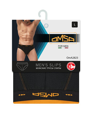 Omsa Трусы 569143 OmA 2823 Слипы мужские с открытой резинкой, CO Turchese Scuro (Голубой)