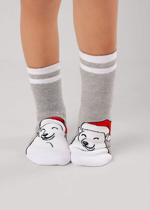 CLEVER Носки 569315 С4552П 16-18,18-20 меланж серый