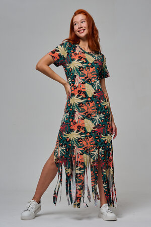 Натали Платье 569434 7480 листья на зеленом