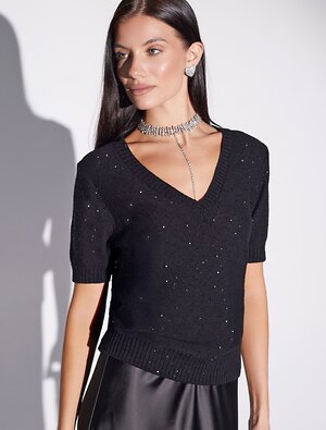 VILATTE Джемпер 569465 D39.371 черный