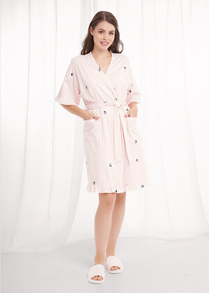 CLEVER Халат 569475 LX26-1210 белый/св.розовый