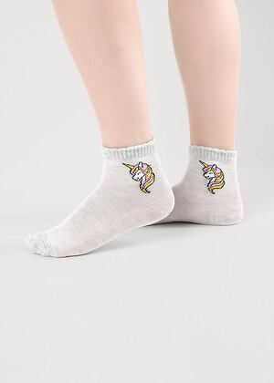 CLEVER Носки 569535 С1568 12-14,14-16 меланж св.серый