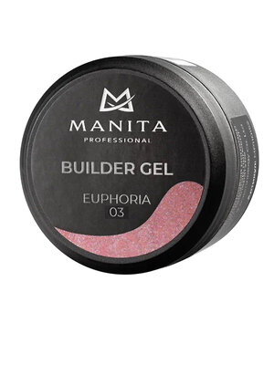 MANITA Гель моделирующий для ногтей с хлопьями юки / Builder Gel Euphoria №03, 15 мл 569590 28102 