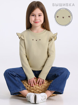 Апрель Лонгслив 569741 1ДДЛД4952067 бежевый