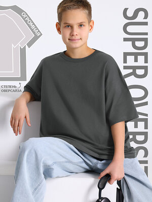 Апрель Футболка 569743 1ПДФК4603001 темно-серый