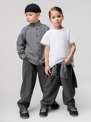 Bodo Брюки 569948 6-638MU серый (белый)