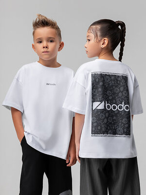 Bodo Футболка 569986 4-460MU белый (темно-серый)