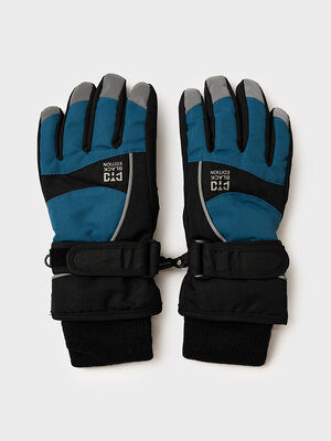 PLAYTODAY Перчатки 570222 32511464 черный,тёмно-синий,светоотражающий