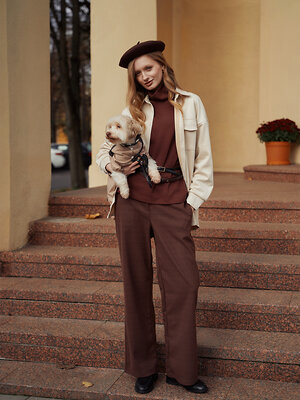 MARK FORMELLE Брюки 570386 182535-1 шоколадная клетка