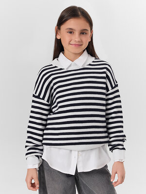 MARK FORMELLE Джемпер 570562 127967 черная полоска на белом