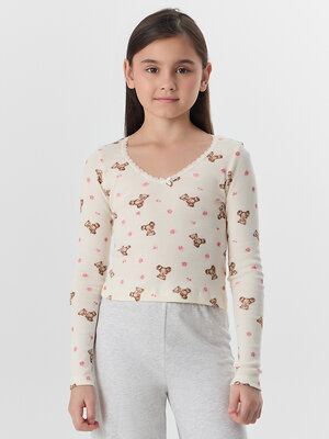 MARK FORMELLE Комплект 570731 567758 мишки с цветами на молоке +серый меланж 4306-А