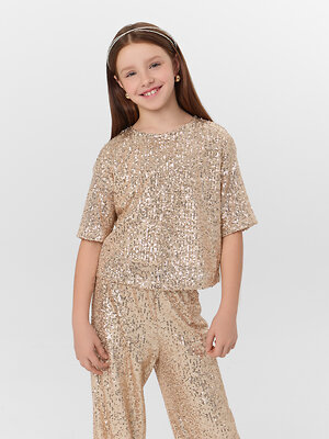 MARK FORMELLE Блузка 570793 117945 золотистые пайетки