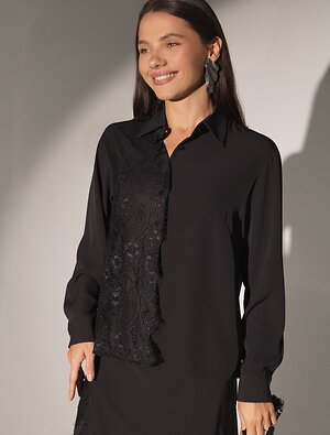 VILATTE Блузка 570903 D29.282 черный