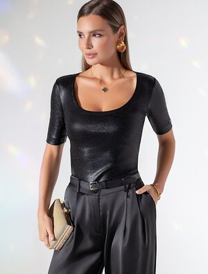 VILATTE Футболка 570924 D49.120 черный