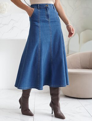 VILATTE Юбка 570931 D56.121 синий