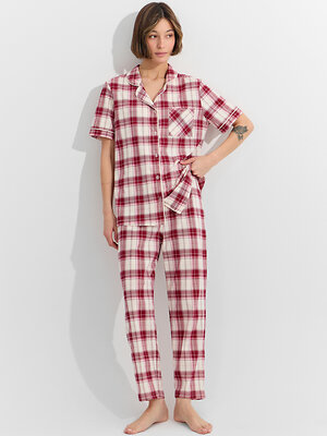 MARK FORMELLE Костюм 571035 592505-1 молочно -бордовая клетка